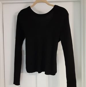 Stelen Long Sleeve Lurex Cross Back Sweater